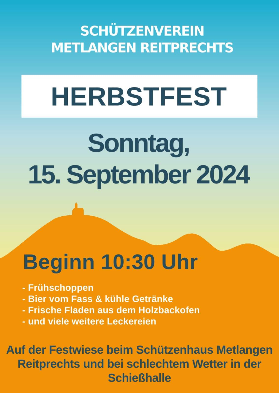 Herbstfest Schützenverein Metlangen Reitprechts